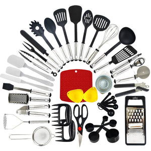 Unleash Your Inner Chef with the 44-Piece Non-Stick Nylon Kitchen Utensils Set