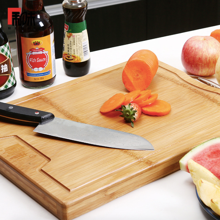 The Ultimate Kitchen Companion: Whole Bamboo Carbonized Cutting Board
