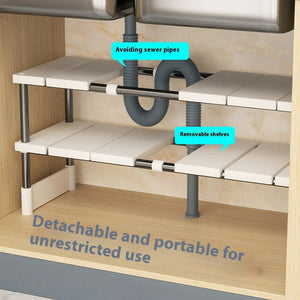 Maximize Your Kitchen Space with the Kitchen Retractable Sink Storage Rack