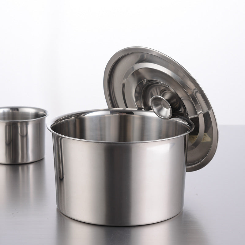 Stainless Steel Non-Magnetic Kitchen Stock Pot With Seasoning Box
