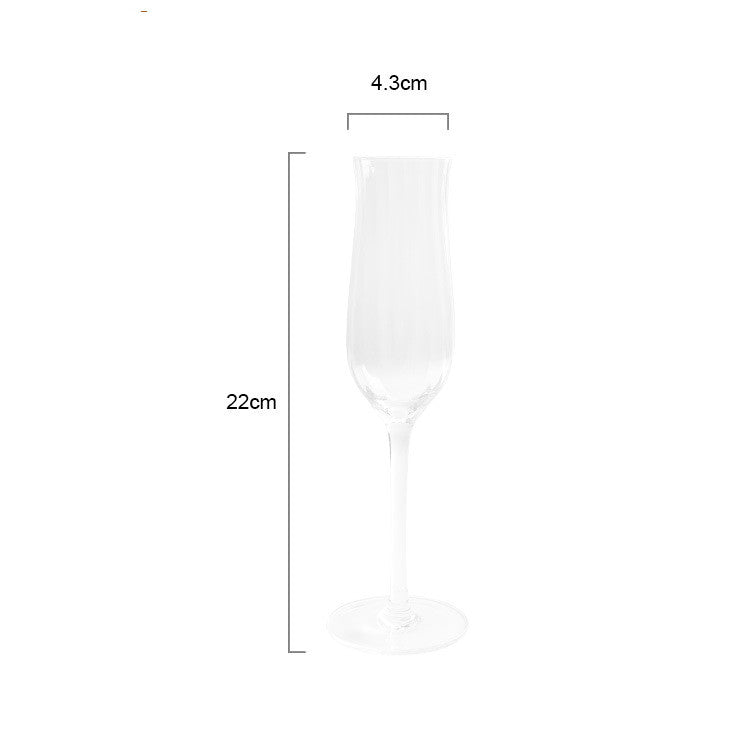 Tulip Gift Crystal Glass Vertical Ribbed Cocktail Glass Juice Glass Wine Set