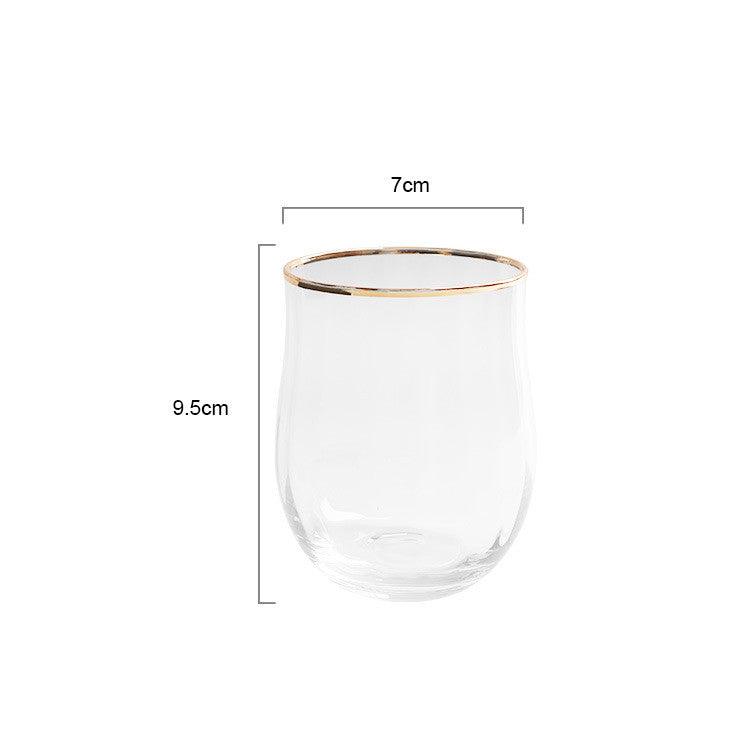 Tulip Gift Crystal Glass Vertical Ribbed Cocktail Glass Juice Glass Wine Set