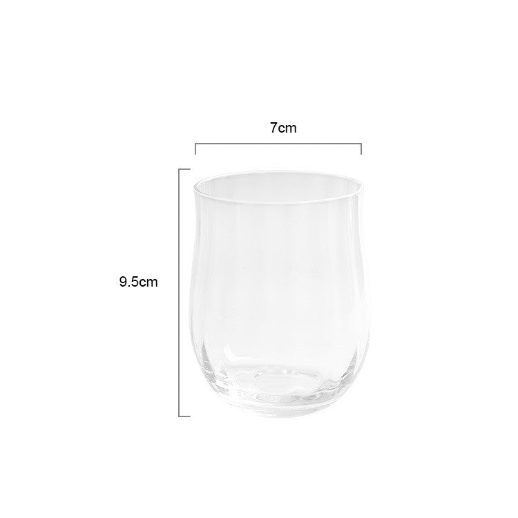 Tulip Gift Crystal Glass Vertical Ribbed Cocktail Glass Juice Glass Wine Set