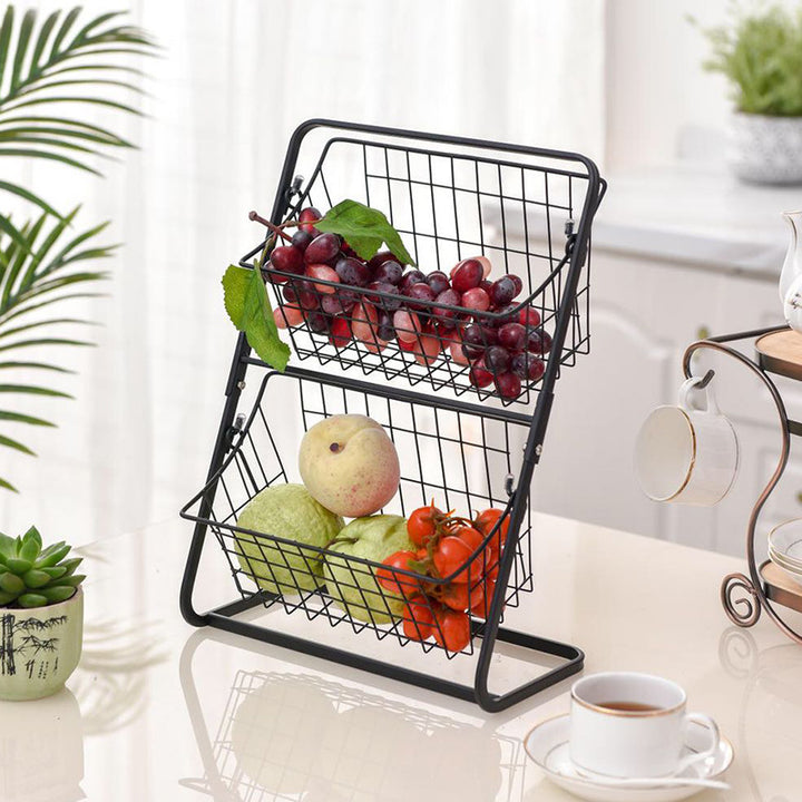 Stainless Steel Multi-Layer Kitchen Storage Rack For Spices And Fruits