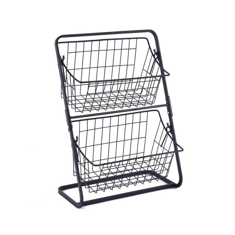 Stainless Steel Multi-Layer Kitchen Storage Rack For Spices And Fruits