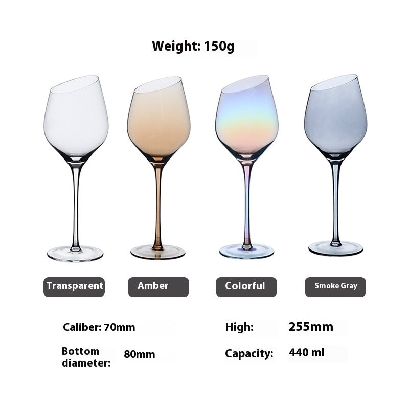 Beveled Crystal Goblet With Big Belly Electroplated Wine And Champagne Glass