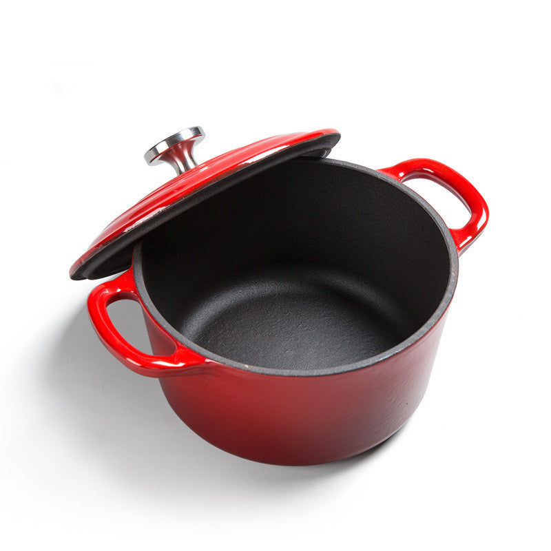 Enamel Cast Iron Stock Pot Universal Stew Pot