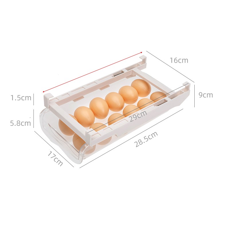 Adjustable Kitchen Fridge Organizer Pull-Out Storage Rack Shelf Holder