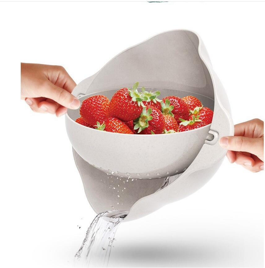 Thickened Plastic Kitchen Laundry And Rice Washing Basket