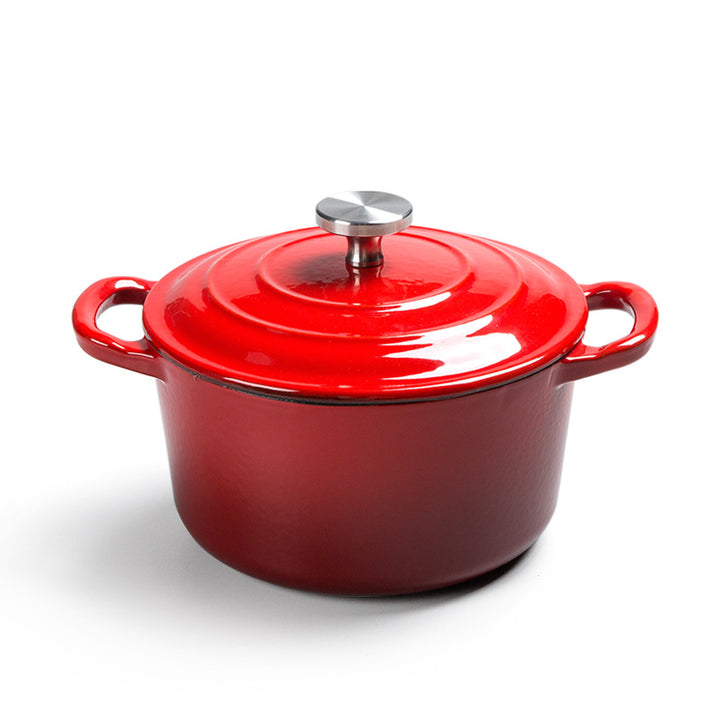 Enamel Cast Iron Stock Pot Universal Stew Pot
