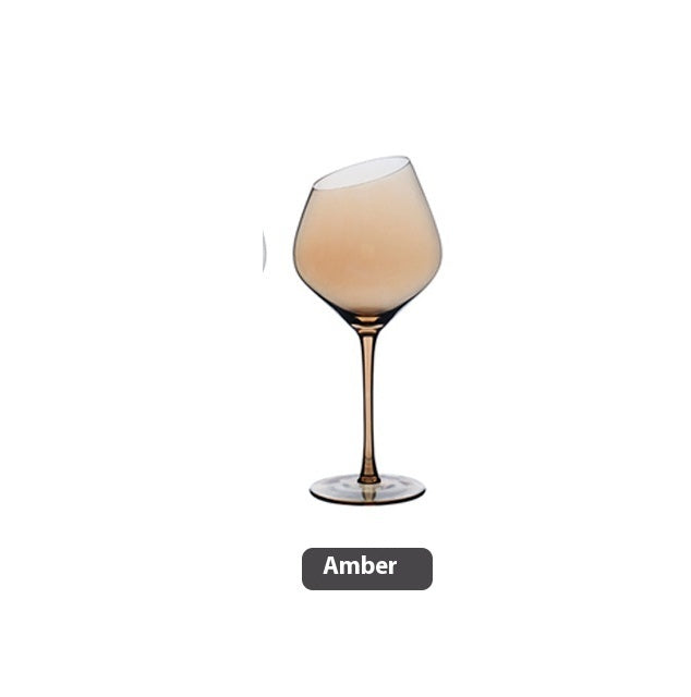 Beveled Crystal Goblet With Big Belly Electroplated Wine And Champagne Glass