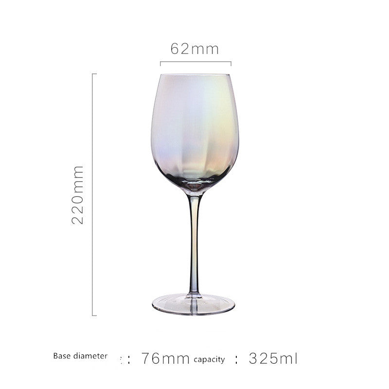 Colorful Electroplated Crystal Champagne And Wine Glass