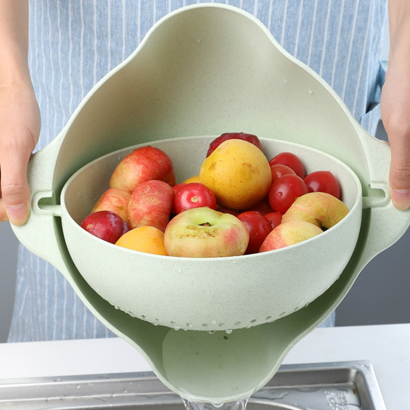Thickened Plastic Kitchen Laundry And Rice Washing Basket