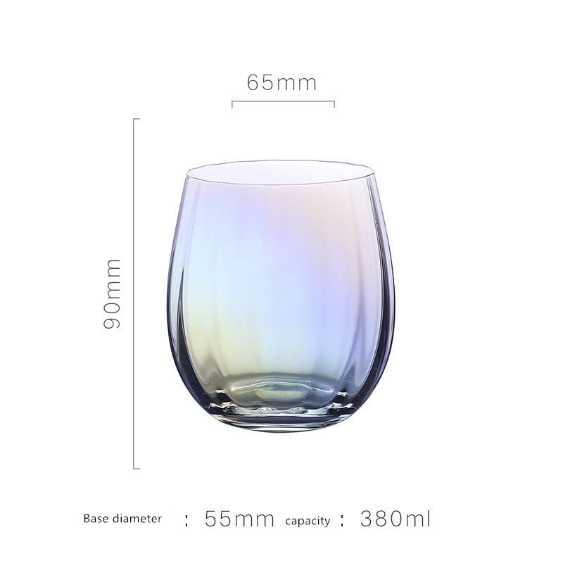 Colorful Electroplated Crystal Champagne And Wine Glass