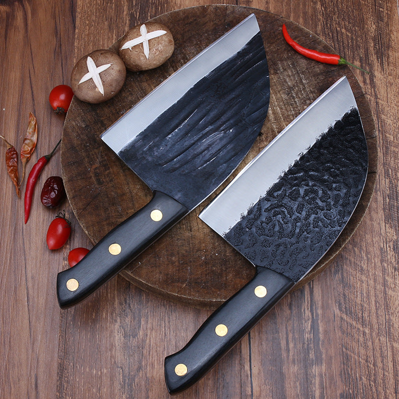 Forged Hammered Stainless Steel Kitchen Knife For Bones And Vegetables