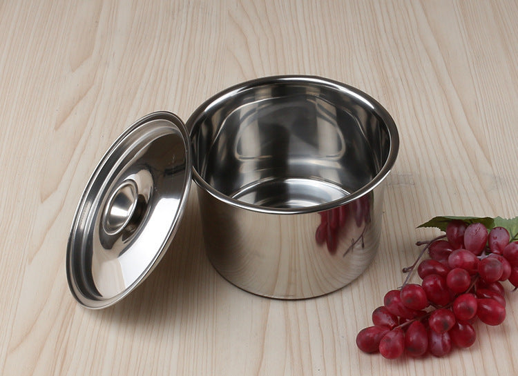 Stainless Steel Non-Magnetic Kitchen Stock Pot With Seasoning Box