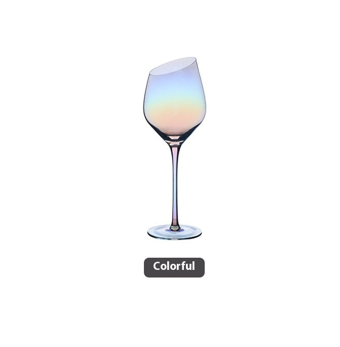 Beveled Crystal Goblet With Big Belly Electroplated Wine And Champagne Glass
