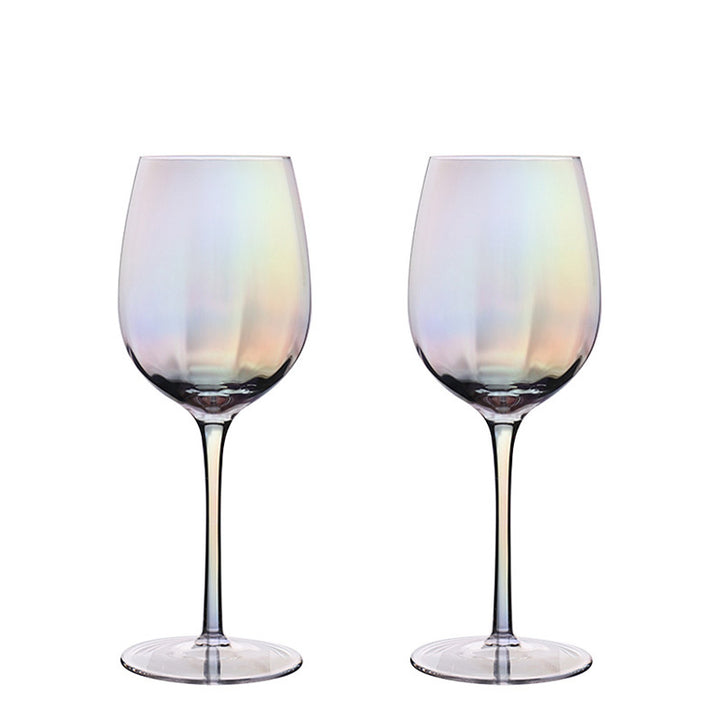 Colorful Electroplated Crystal Champagne And Wine Glass