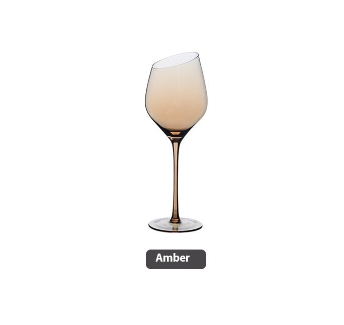Beveled Crystal Goblet With Big Belly Electroplated Wine And Champagne Glass