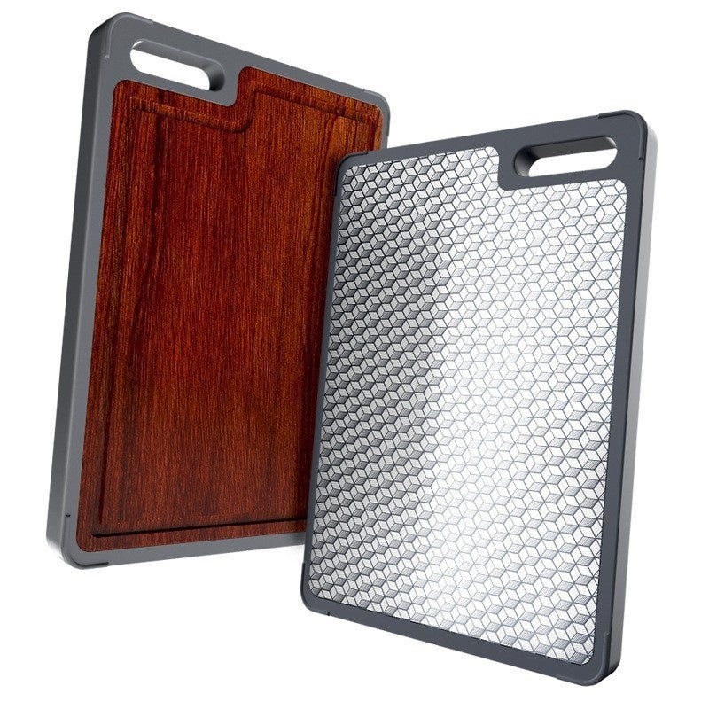 Stainless Steel Ebony Double-Sided Antibacterial Cutting Board