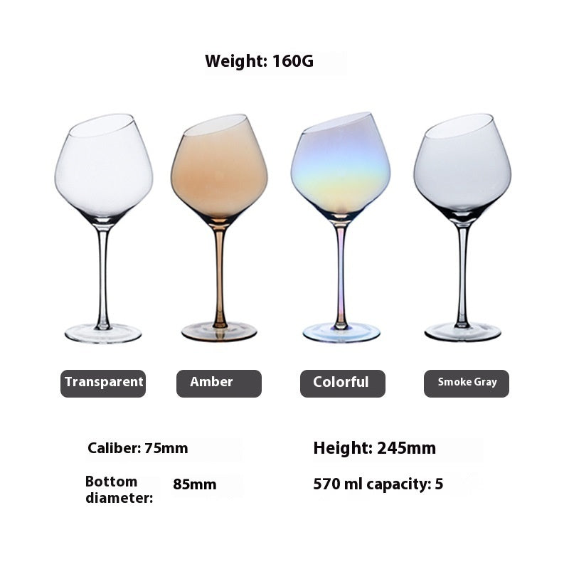 Beveled Crystal Goblet With Big Belly Electroplated Wine And Champagne Glass