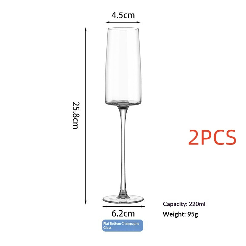 Crystal Glass Champagne Juice And Red Wine Glasses