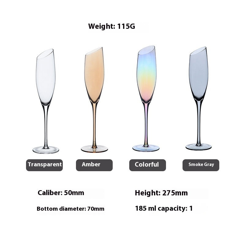 Beveled Crystal Goblet With Big Belly Electroplated Wine And Champagne Glass