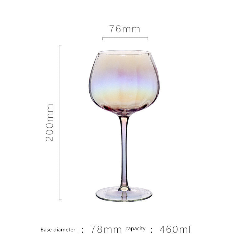 Colorful Electroplated Crystal Champagne And Wine Glass