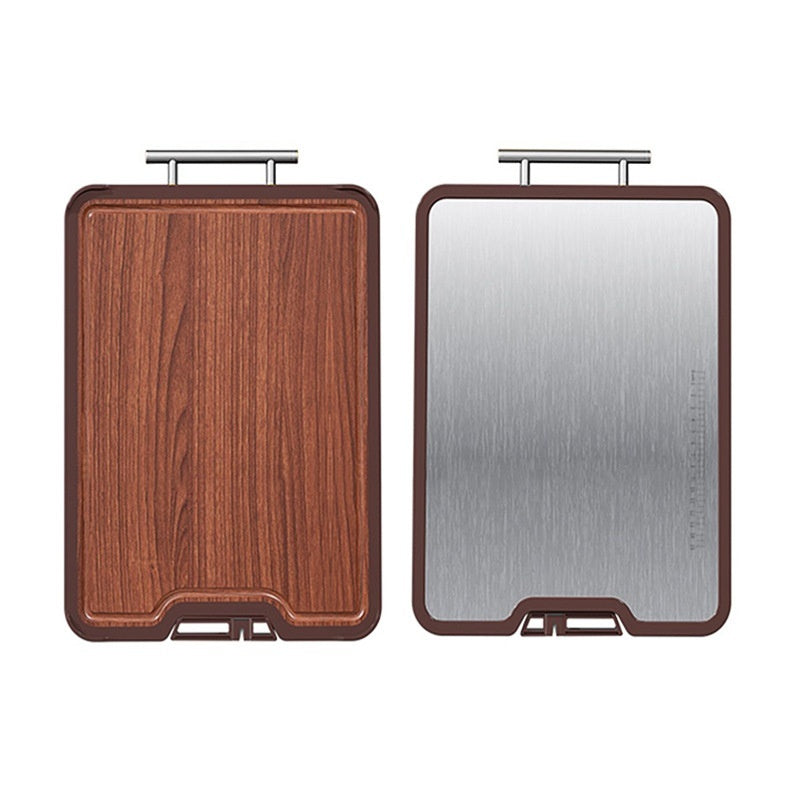 Stainless Steel Ebony Double-Sided Antibacterial Cutting Board