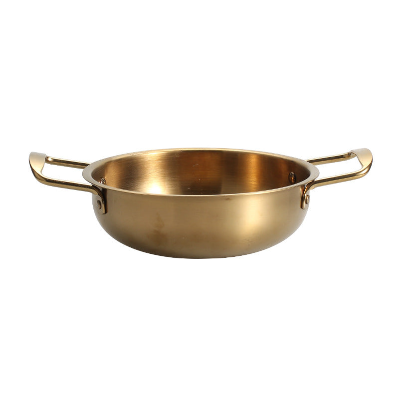 Stainless Steel Thickened Griddle Double Ear Golden Ramen