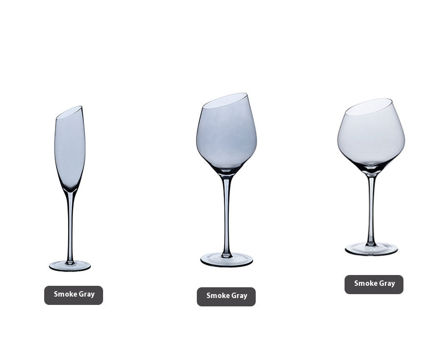 Beveled Crystal Goblet With Big Belly Electroplated Wine And Champagne Glass