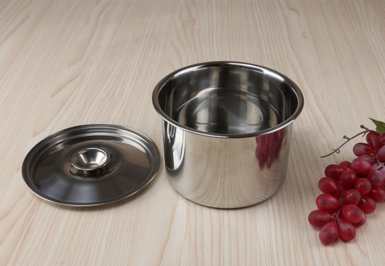 Stainless Steel Non-Magnetic Kitchen Stock Pot With Seasoning Box
